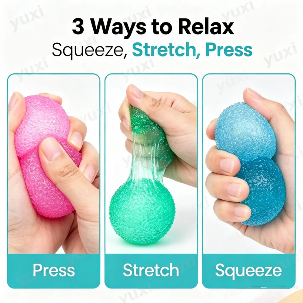 @Squishy Ice Ball Maltose Fidgets Toy Super Soft Pink Mochi Slow-rebound Squeeze Toy Anti-Stress Toy for Adults Hand Exercise