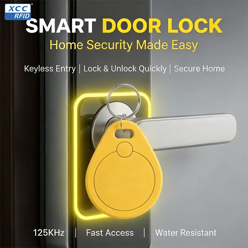 13.56MHz RFID Keyfobs F08 Chip 1K Memory Rewritable NFC Tags ISO14443A for Access Control Attendance Door Lock Systems