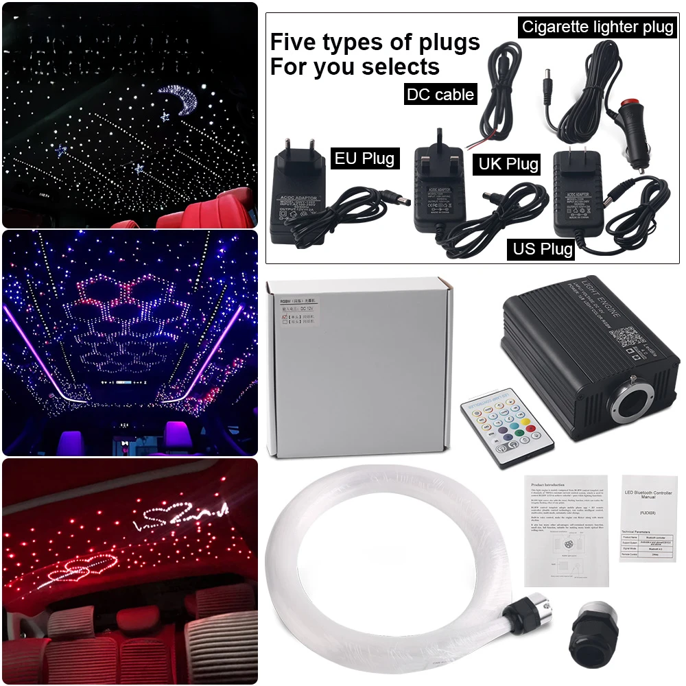 

Remote Control Starry Sky Top Fiber Optic Machine Ceiling Roof Led Light 16W RGB Lamp