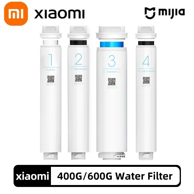 ไส้กรองถ่านกัมมันต์ Xiaomi Mi RO osmos 600g ไส้กรองผ้าฝ้าย PP สำหรับเครื่องกรองน้ำ400g/600g การกรองในครัว