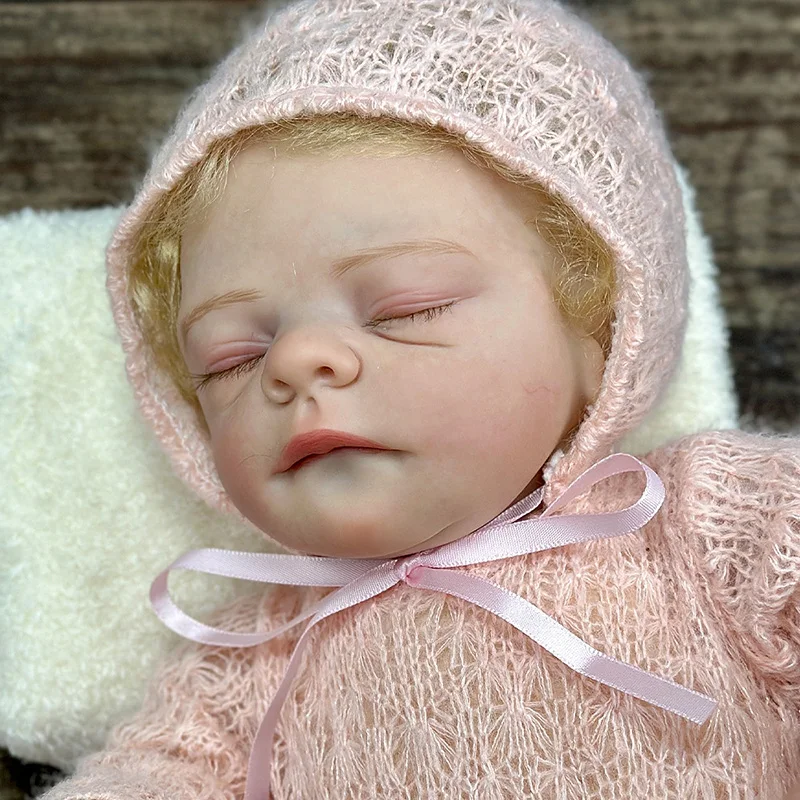 43cm  Already Painted Finished Reborn Baby Doll Freya Newborn Baby Size 3D Skin Visible Veins Collectible Art Doll