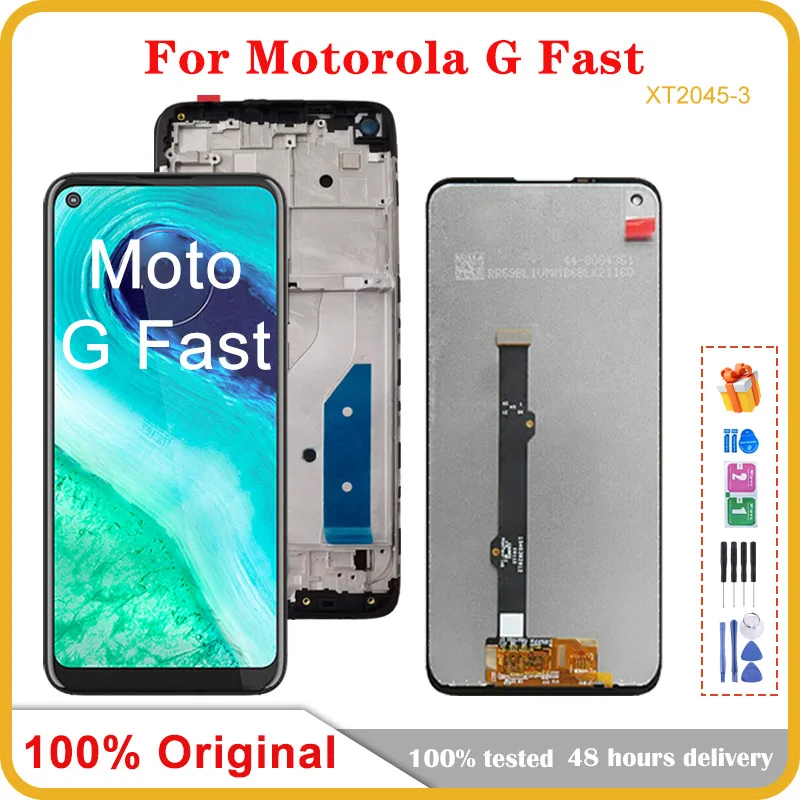 

6.4" Original For Motorola MOTO G Fast XT2045-3 LCD Display Touch Screen Digitizer Assembly Replacement Parts For Moto GFast LCD