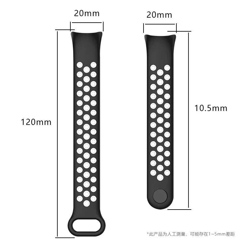 حزام سيليكون لـ Xiaomi Mi Band 10 9 8 سوار معصم رياضي ناعم ومريح يسمح بمرور الهواء لملحقات حزام Mi Band 9 8