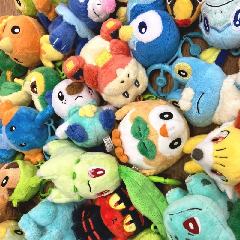 Original Pokémon Pikachu Mew Bulbasaur Charmander Squirtle Chikorita Quaxly Cyndaquil Totodile Game Anime Figure Plush Toy Gifts