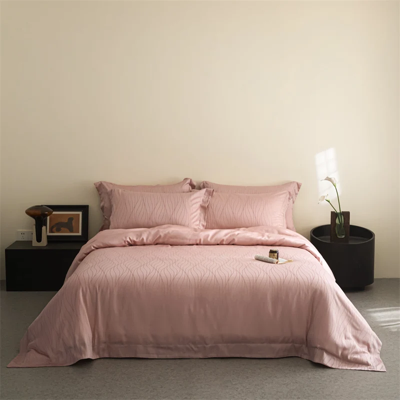 

Svetanya Lyocell Jacquard Bedding Sets Bed Linens Sheet Pillowcase Blanket Cover King Queen Europe Double Size