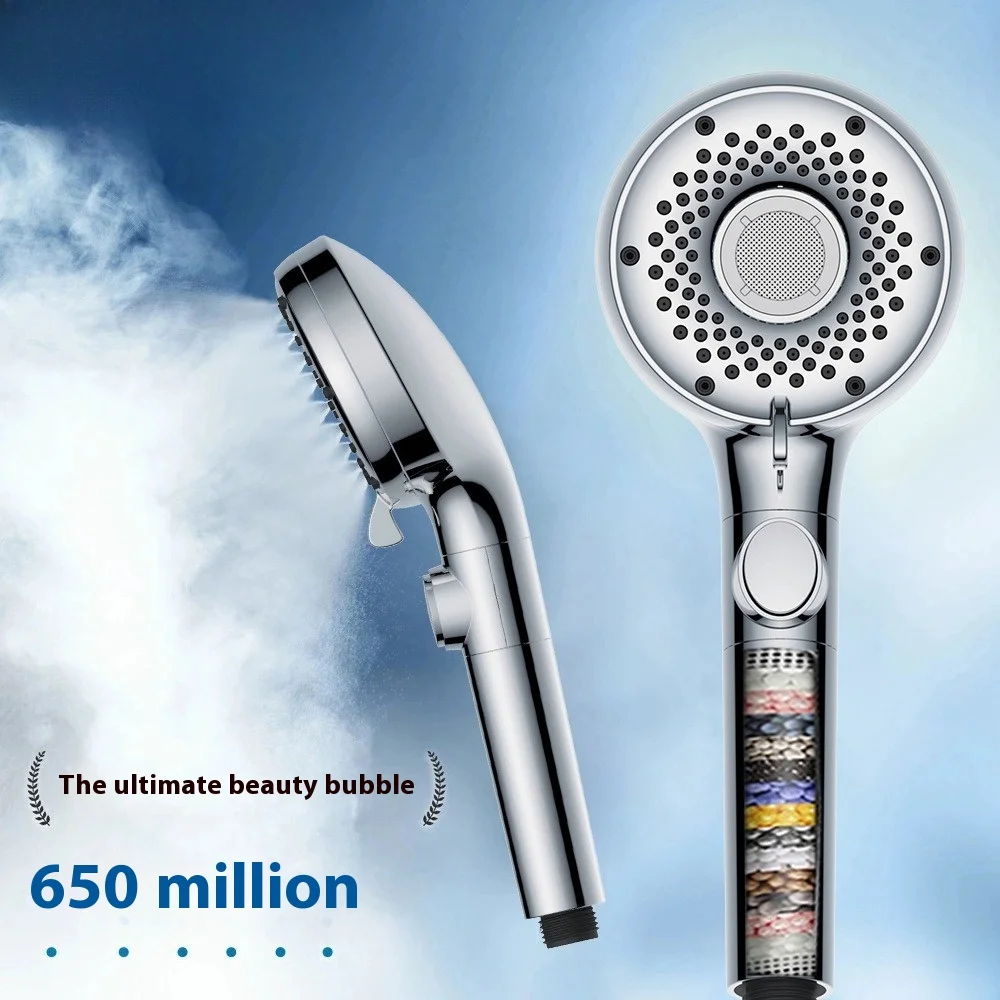 

Showerhead Micro - Bubbles, 5 - Function Pressure Boosting and Beauty Enhancing, Ozone Enriched Showerhead