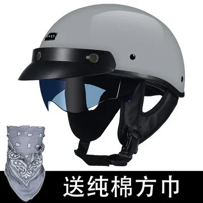 

Motorcycle Helmet Moto Bike DOT For Adults Chopper Biker Open Half Face Motocross Helmets For Adults Motorbike Helm Free gift