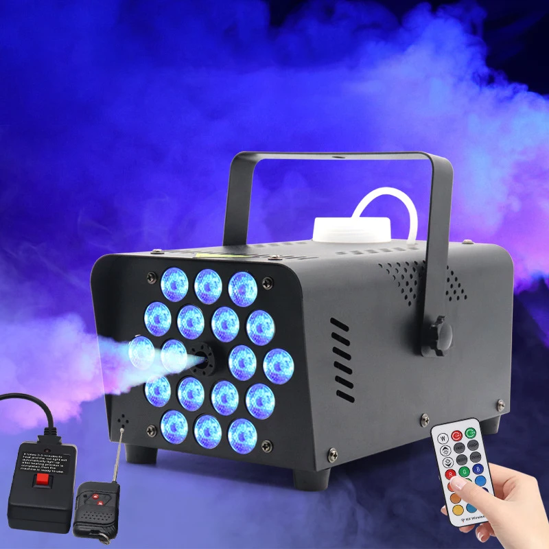 18 LED التحكم اللاسلكي آلة رش 500 واط DJ حفلة المرحلة تأثير آلة دخان منخفضة لعيد الميلاد حفلة عيد الهالوين #4
