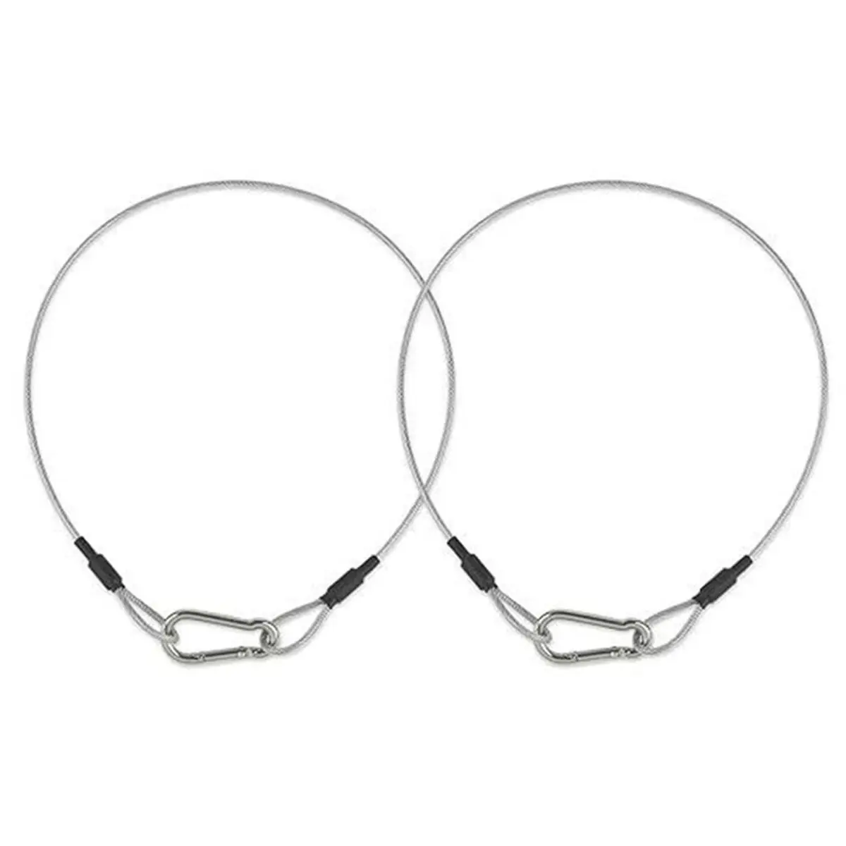 useful 10 Pack 2Ft Stage Light Safety Cables for Stage DJ Party Lights, Wire Ropes with Carabiner Lock & Loops