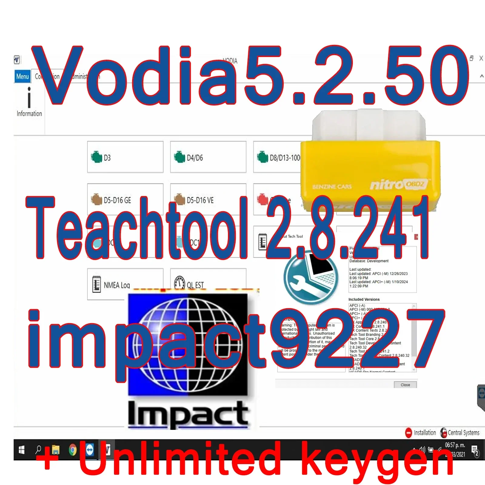 2024 for Volv Software VODIA 5.2.50 + TechTool 2.8.241 + IMPACT 9227 with Unlimited Keygen