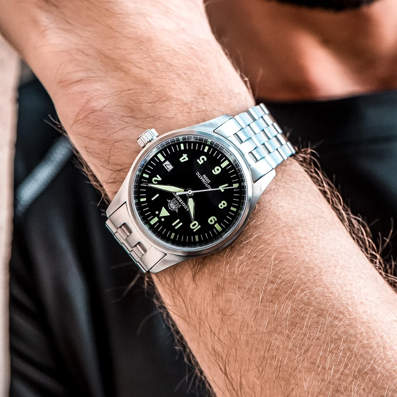 

ADDIESDIVE Men Automatic Watch 20Bar Diver Waterproof NH35A Stainless Steel Mechanical watches Super Luminous reloj hombre MY-H2
