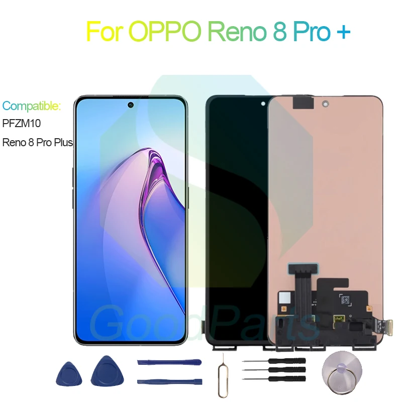 

For OPPO Reno 8 Pro + LCD Display Screen 6.7" PFZM10,Reno 8 Pro Plus Touch Digitizer Assembly Replacement