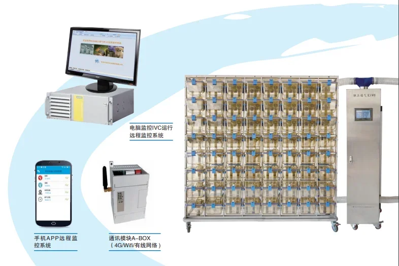 Lab rodent Animal bereeding IVC system equipment rat mouse breeding rack with individual ventilated cage