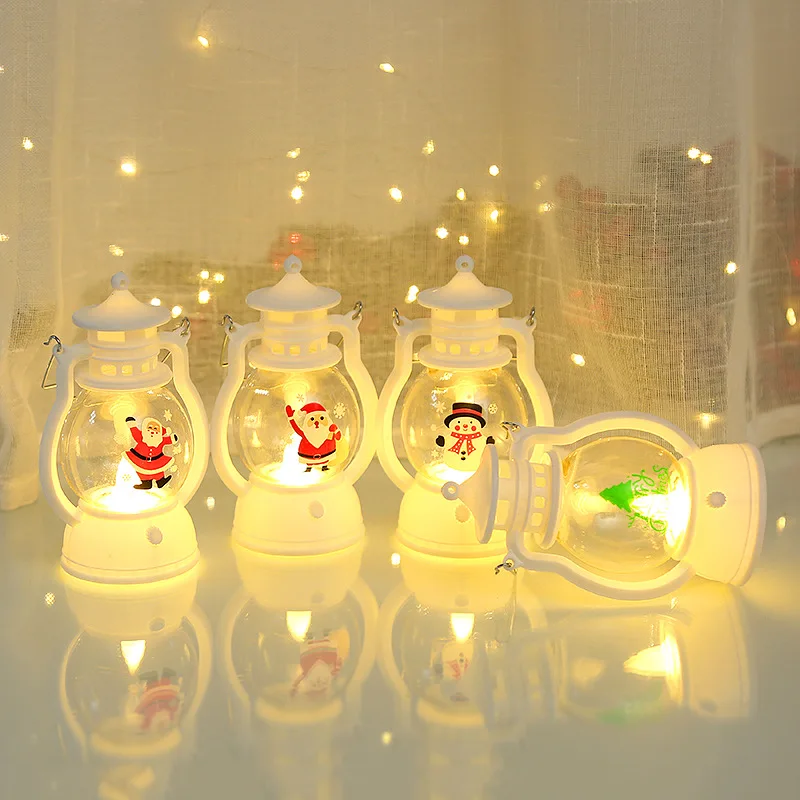 

Christmas Led Night Light Portable Mini Santa Hanging Lantern Lamp Ornaments New Year Navidad Gift Christmas Decoration Lighting