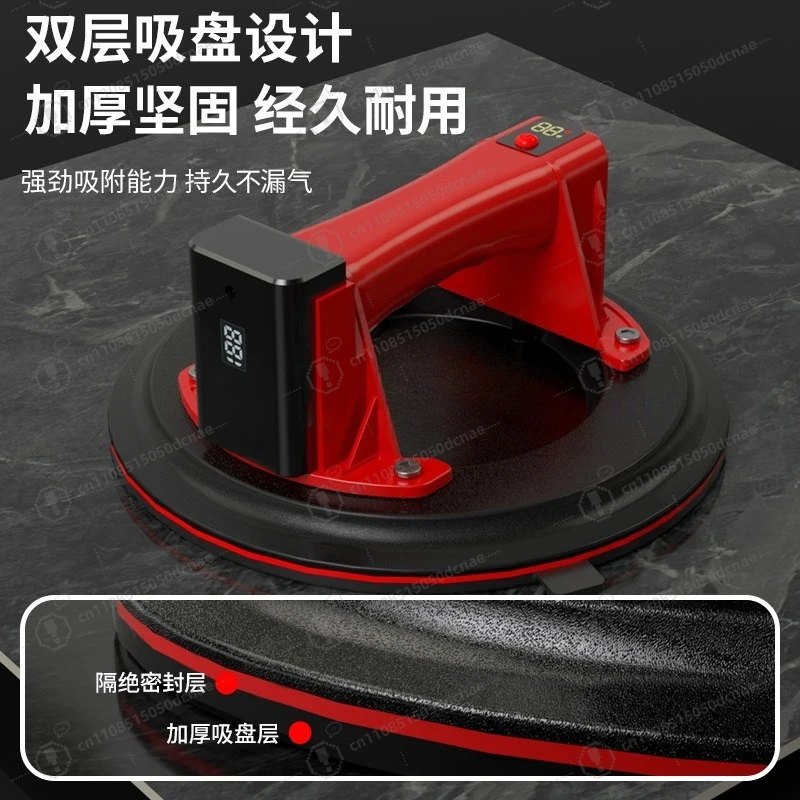 Electric Tile Suction Cup Automatic Air Replenishment Vacuum Pump Holder for Large Plate Glass Handling Lifting Tool