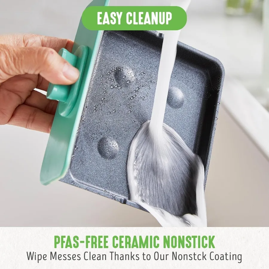 محطة صانع الإفطار 3 في 1 للطهي الصحي مع شوايات مزدوجة من السيراميك غير لاصقة مثالية للبيض والسجق ولحم الخنزير المقدد والفطائر