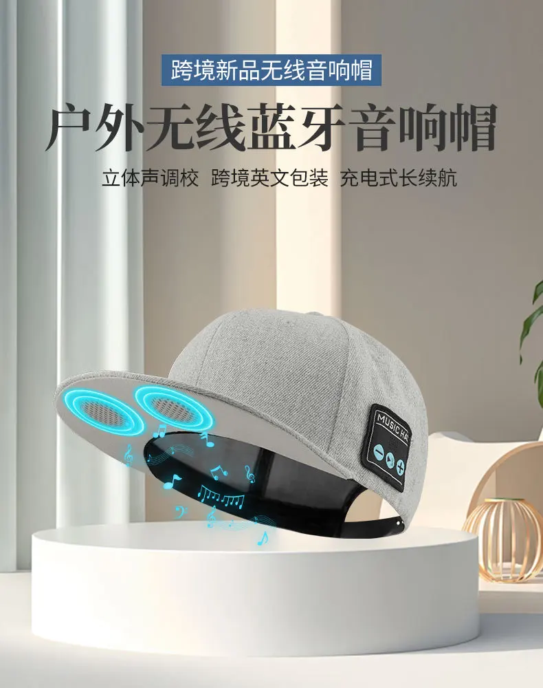 NEW Hat with Bluetooth Speaker Adjustable Bluetooth Hat Wireless Smart Speakerphone Cap for Outdoor Sport Baseball Cap with Mic