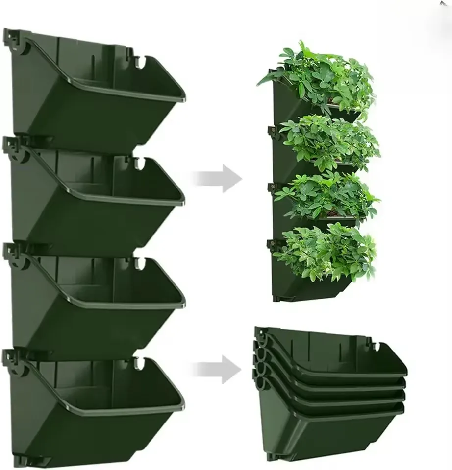 

Planter Boxes Outdoor Wall-Mounted Flower Pot Balcony Wall Decoration Climbing Flower Rack Hanging Planting Pot Planting Pots