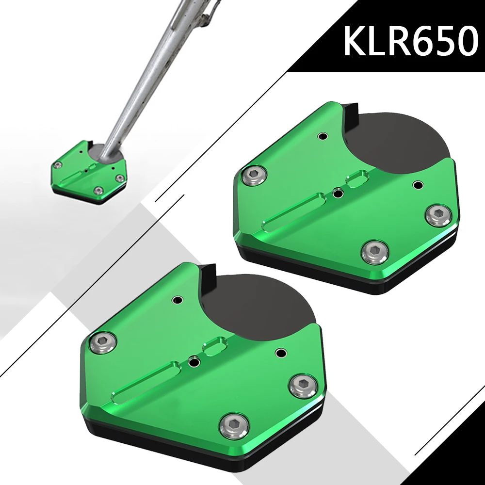 

Motorcycle Side Stand Enlarger Sled Sidestand Kickstand Foot Pads Support For Kawasaki KLR650 KLR 650 2008-2024 2023 2022 2021