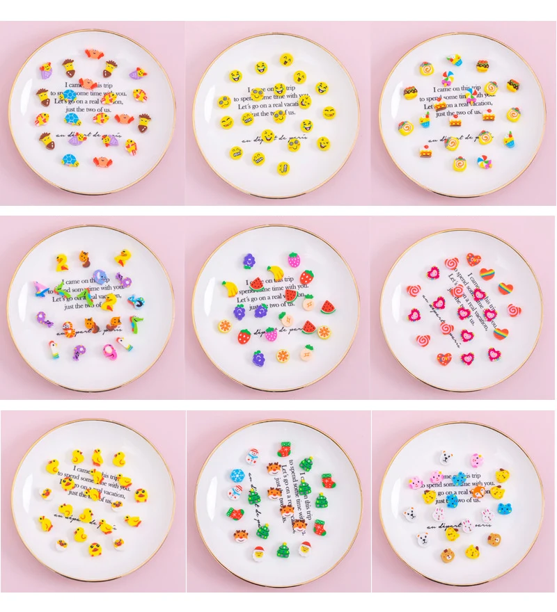 100 ~ 500 Stück Mini-Cartoon-Radiergummi in großen Mengen, mehrere Stile, farbiges Obst, Tier-Kuchen-Design, Schulbedarf, Studenten-Festival-Belohnungen, TMZ