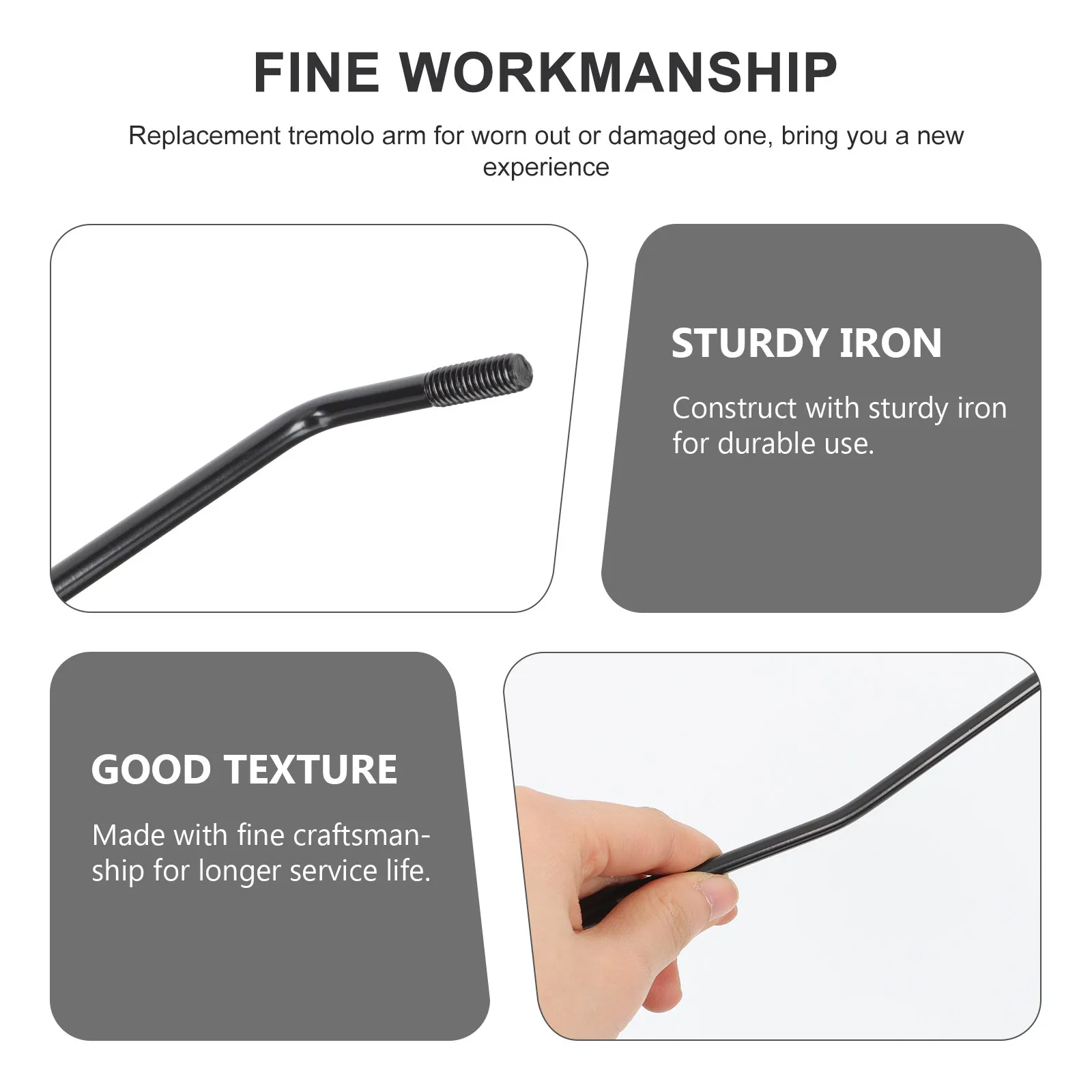 

Single Electric Guitar Tremolo Arm Iron Whammy Bar for Replacement Vibrato String Pitch Adjustment Tool Guitar Accessory