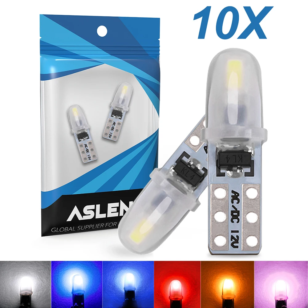 10X T5 LED 3014 2SMD No Polarity Auto Car Dashboard Lights Car Reading Instrument Panel Lamp Door License Plate Light