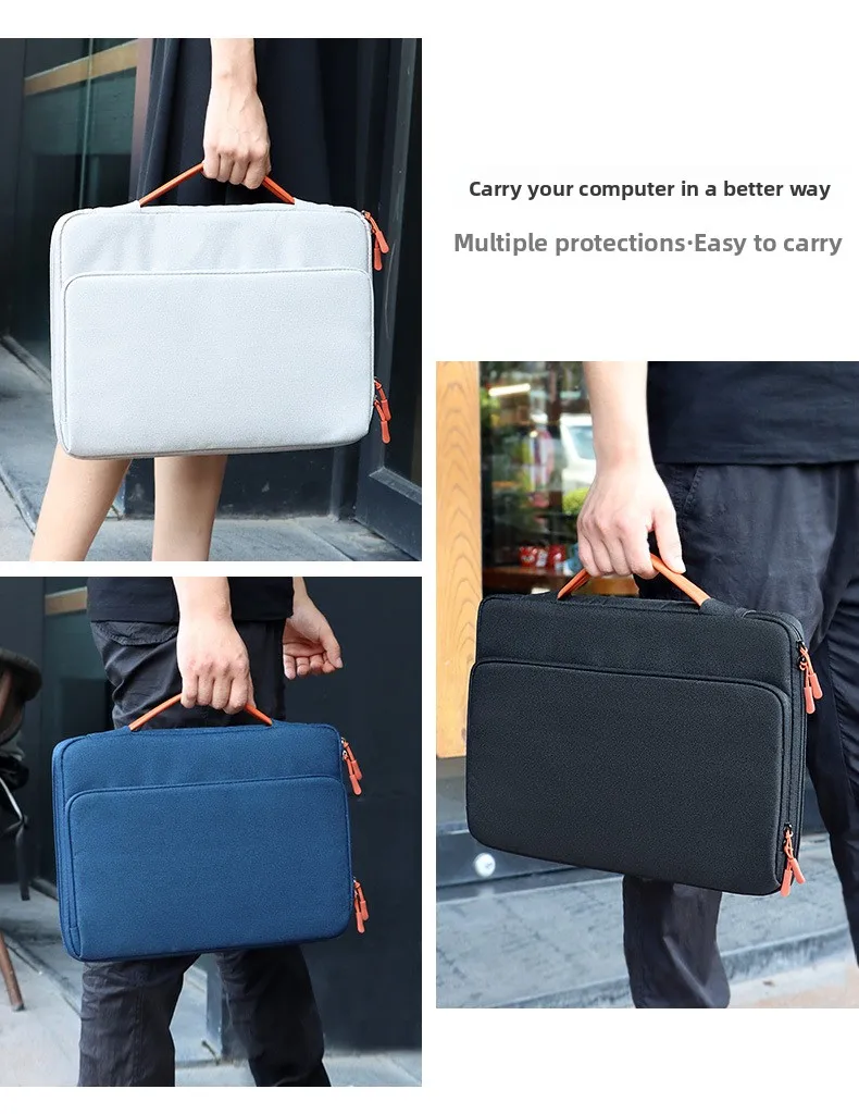 Laptop-Tragetasche 13,3-15,6 Zoll Wasserdichte Aktentasche Schulter-Handtasche für Notebook Tablet – Detail 14
