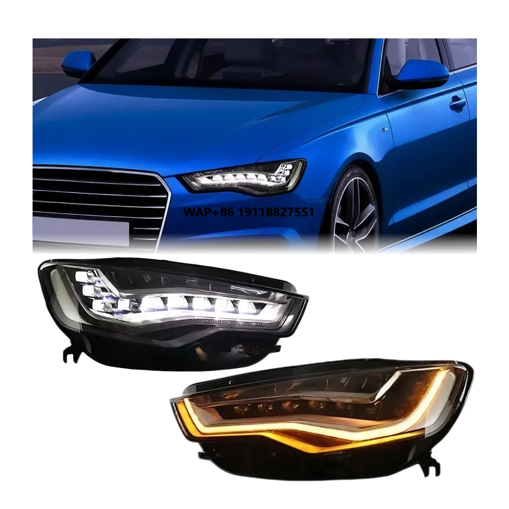 

A6 C7 Фара 2012-2015 S6 RS6 Обновление светодиодов DRL в сборе Дневные ходовые огни Автоматические фары Автомобильные аксессуары Модифицированные для