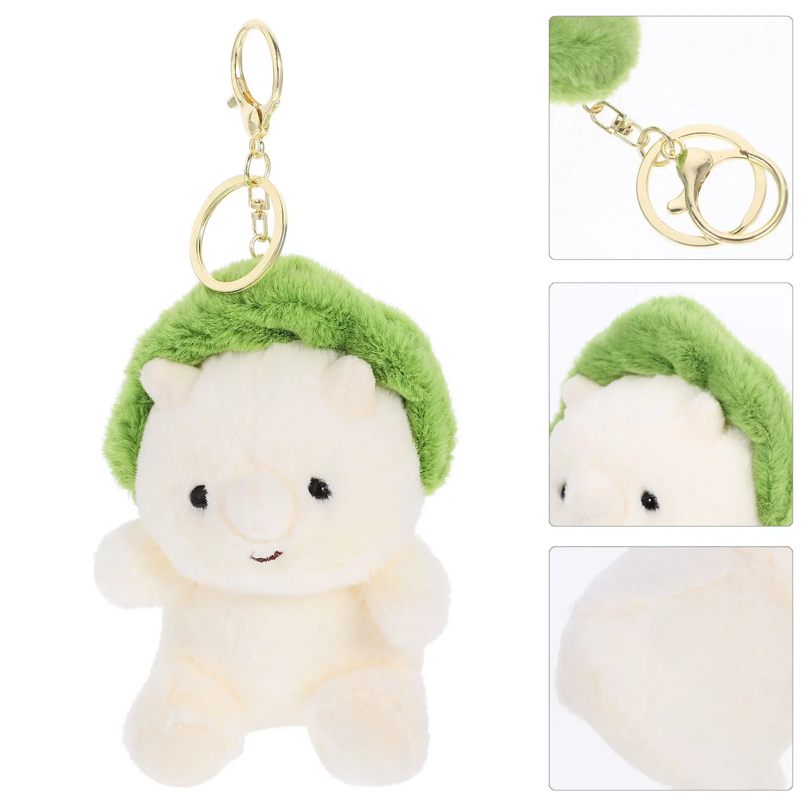 

Dinosaur Keychain Cute Cartoon Animal Pendant Soft Stuffed Hanging Bag Charm Key Ring Decoration Gift for Women Girls