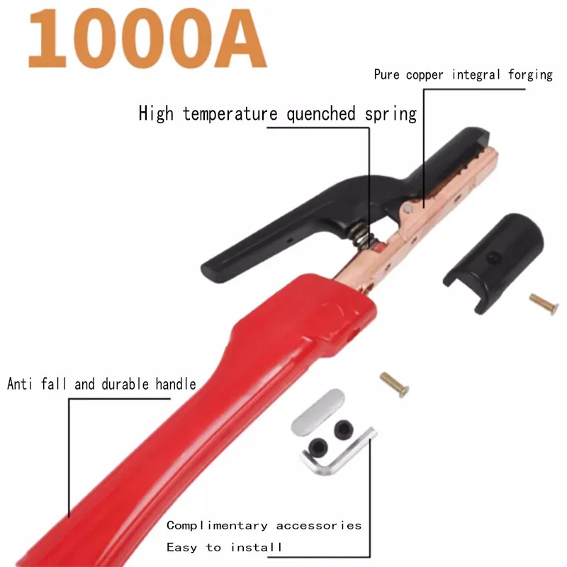 Pinze per saldatura in stile olandese europeo 500A/1000A/maniglia per saldatura saldatrice in rame puro non scottatura di livello industriale