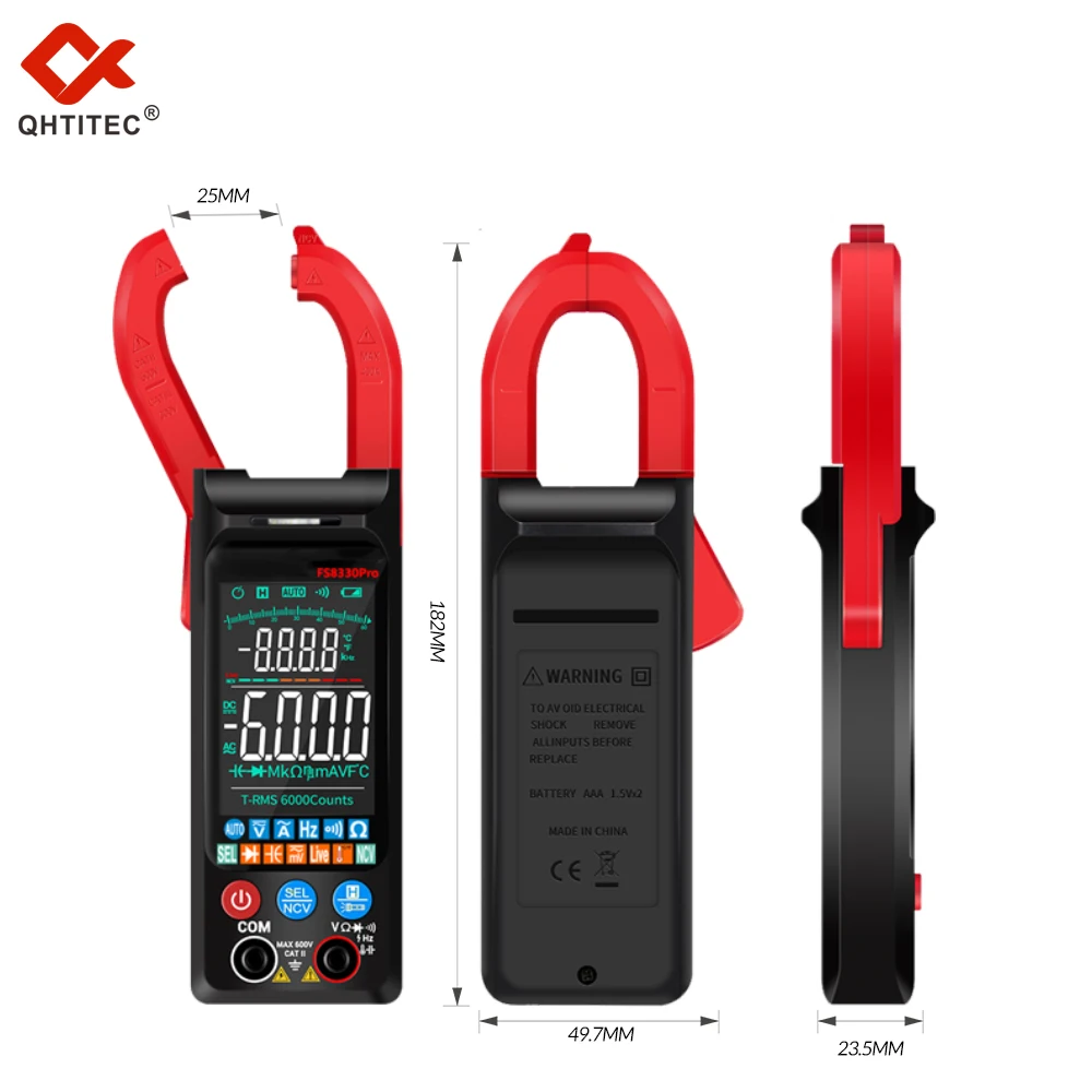 

Digital Clamp Meters AC DC Current Clamp Multimeter Digital 400A Multimetro 6000 Counts NCV Auto Alicate Amperimetro