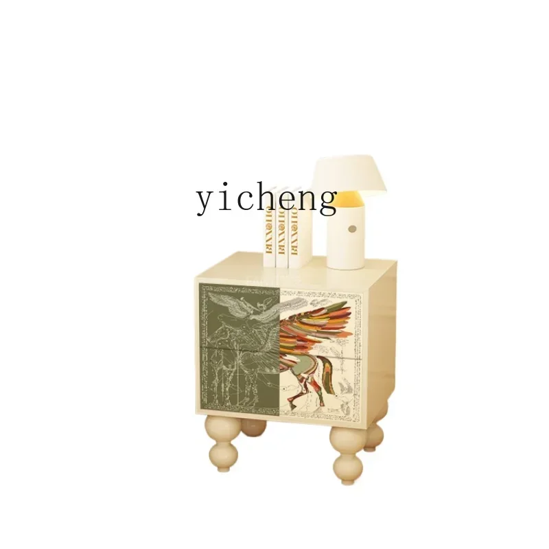 

Cream Style Bedside Table Bedroom and Household Bedside Supporter Living Room Sofa Side Table