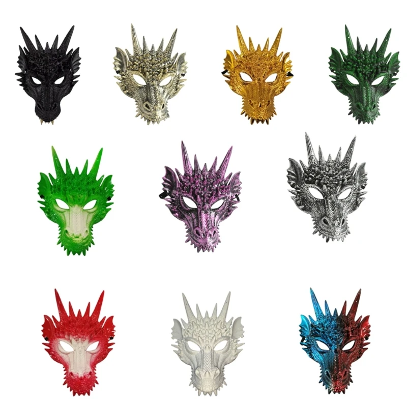 Drakenmasker voor kinderen volwassenen Festivalfeest, Halloween Draak Cosplay Masker Dropshipping