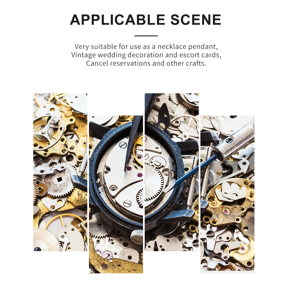 

100pcs Retro Gear Accessories Vintage Metal Alloy Diy Jewelry Making Charms Watch Wheel Craft Supply For Necklace Pendant