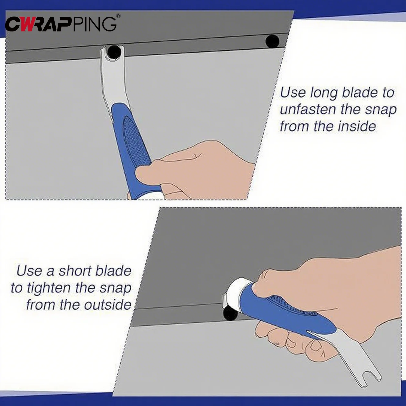 Bootsabdeckung, Schnappverschluss-Zange, tragbar, wasserdicht, robust, Marine, Angeln, Schnellboot für Camping, Auto, Motorrad, Zubehör