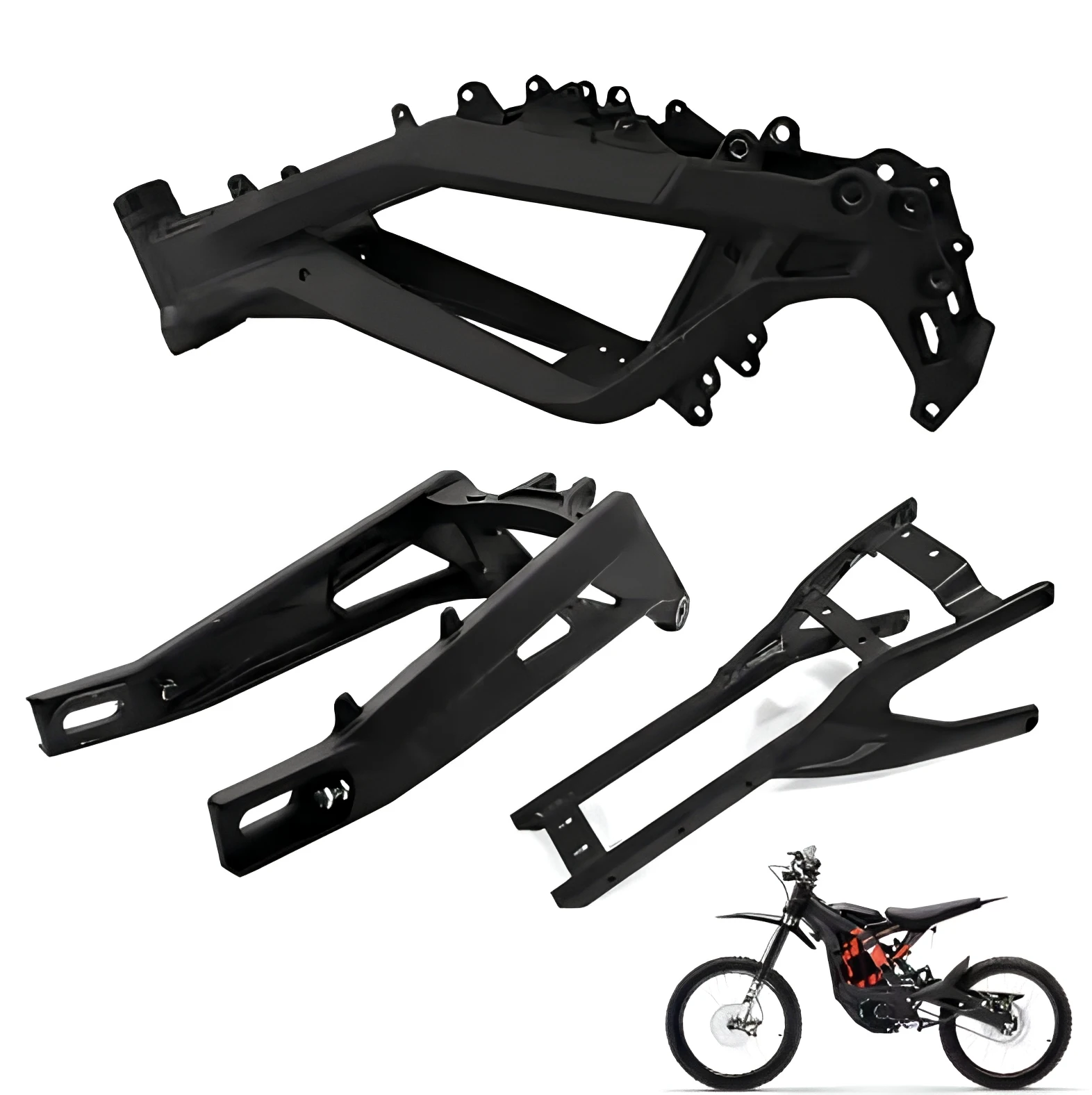 For Light Bee CNC Main Frame Body Parts 6061 Billet Aluminum Heavy Duty Anodized Chassis Modification Accessories Motorcycle