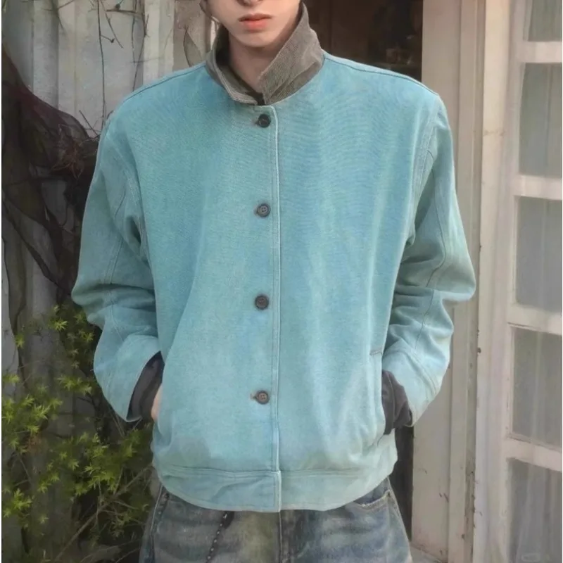 

2026 American Retro Cleanfit Short Coat Men's Spring and Autumn High-end Lapel Detroit Harrington Tooling Jacket