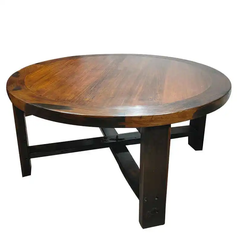 

# Timber Dining Table Chairs Set Solid Wood Round Outdoor Dining Table Restaurants Hotels