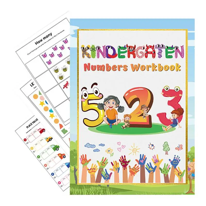 

Kindergarten Workbooks Math Preschool Numbers Workbook Interactive Reading Writing Math Toys For 3-8 Years Old Toddler Fine