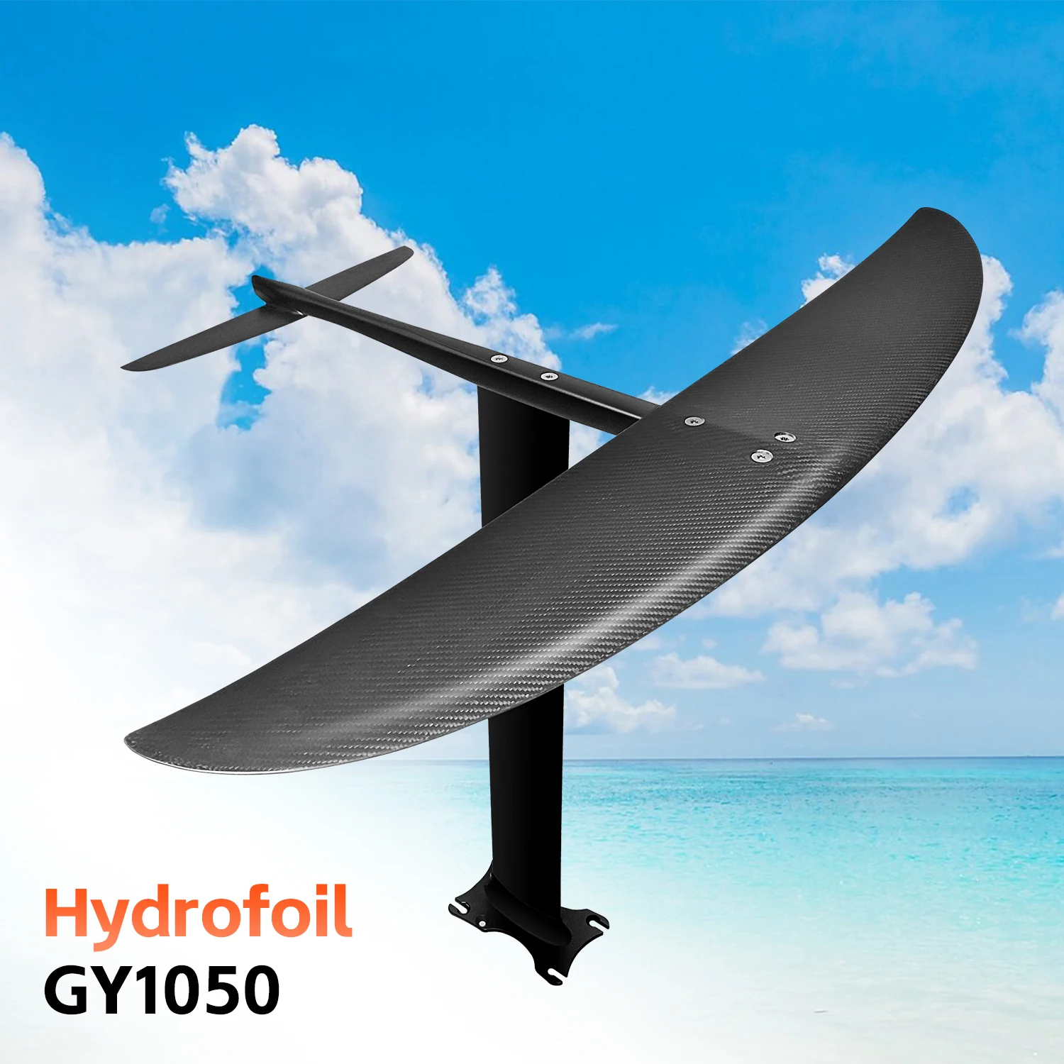 

Factory price GY1050 1460 square cm large blade aluminum carbon hydrofoil 644 mm body suitable for hydrofoil kite surfing