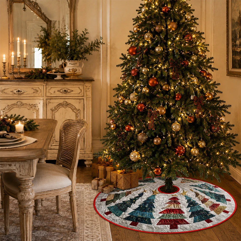 1pc Patchwork Tree Star Patter - Embroidery Xmas Tree ulasan dan harga