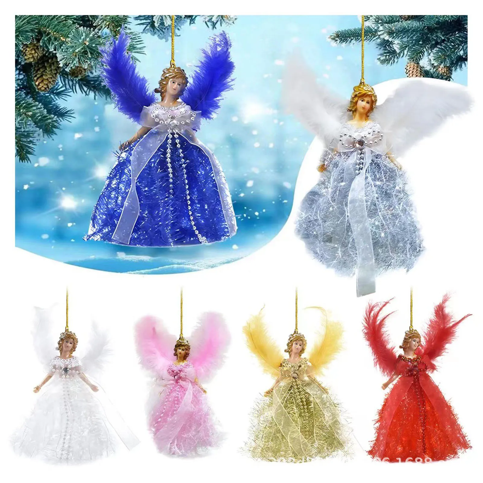 

Christmas Decor Pendant Acrylic Angel Hanging For Tree Garland Door Window Handle Decor New Year Festival Party Decoration 2025