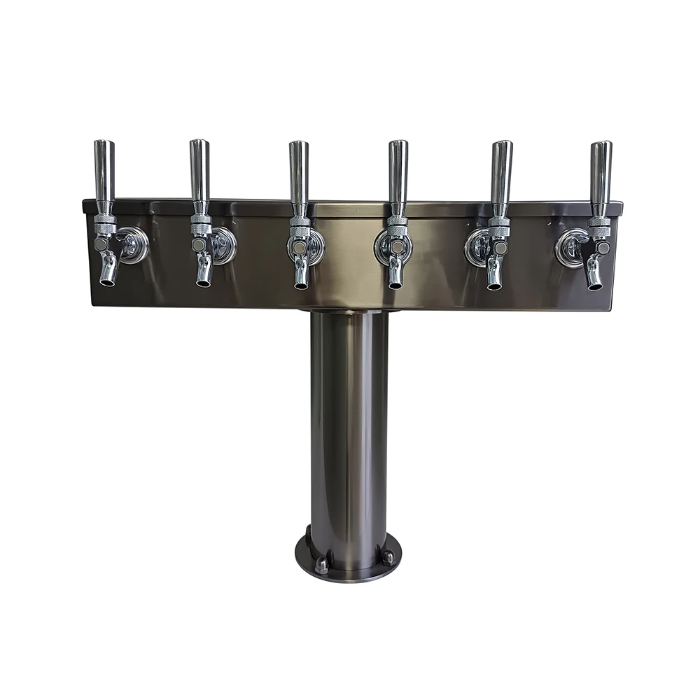 6 Taps Beverage Tower Dispenser Kegerator Beer Tower Drinking Dispenser Beer Tower