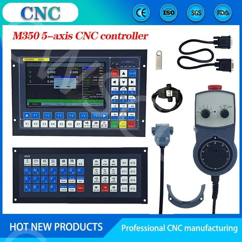 Upgraded version of M350 5- CNC machining controller 4-axis motion control system ATC extended keyboard electronic handwheel