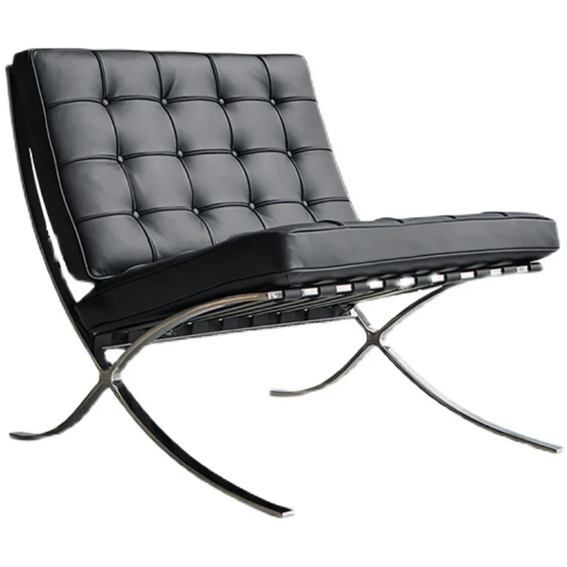 

Chair retro leather modern simple living room casual single sofa chair