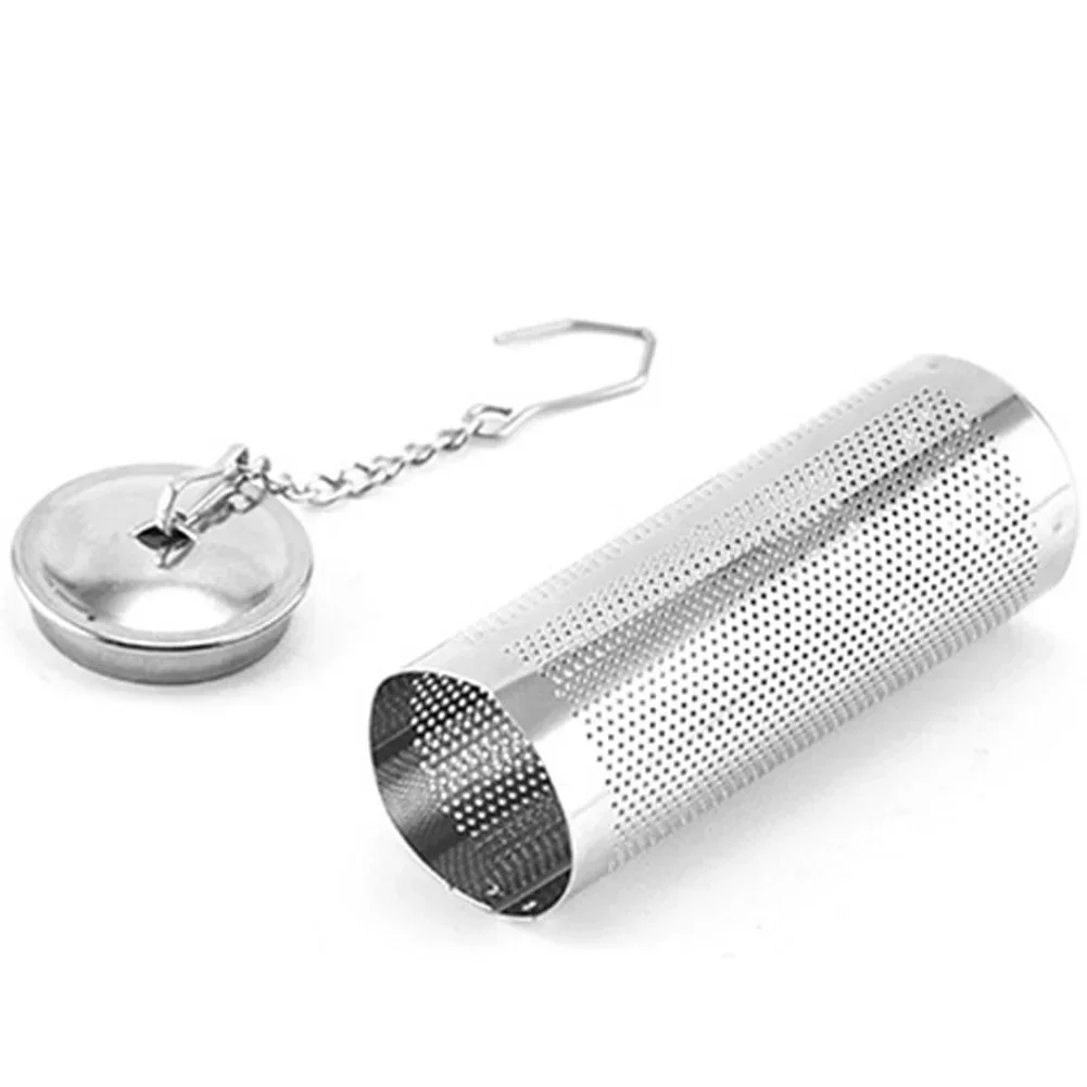 Tea Ball Strainers Stainless Steel Mesh Filters Infuser With Chain Hook Braised Ball Soup Seasoning Ball Kitchen 65mm Tea Maker