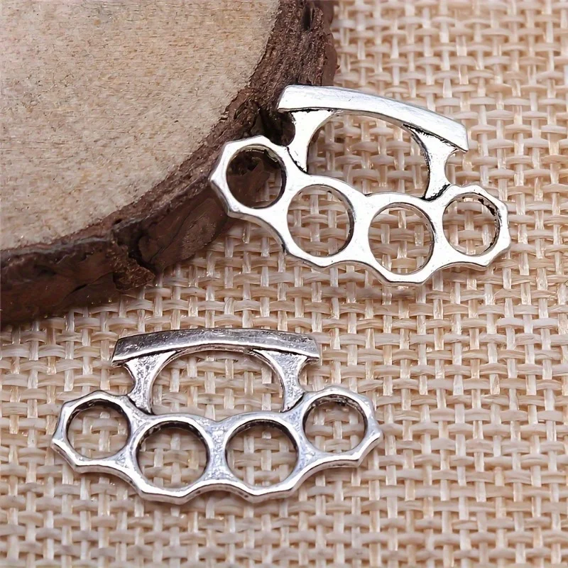20pcs of Vintage Alloy Talisman, Copper Silvery Hollow Wrist Talisman, DIY Jewelry Making Accessories, No Power Supply