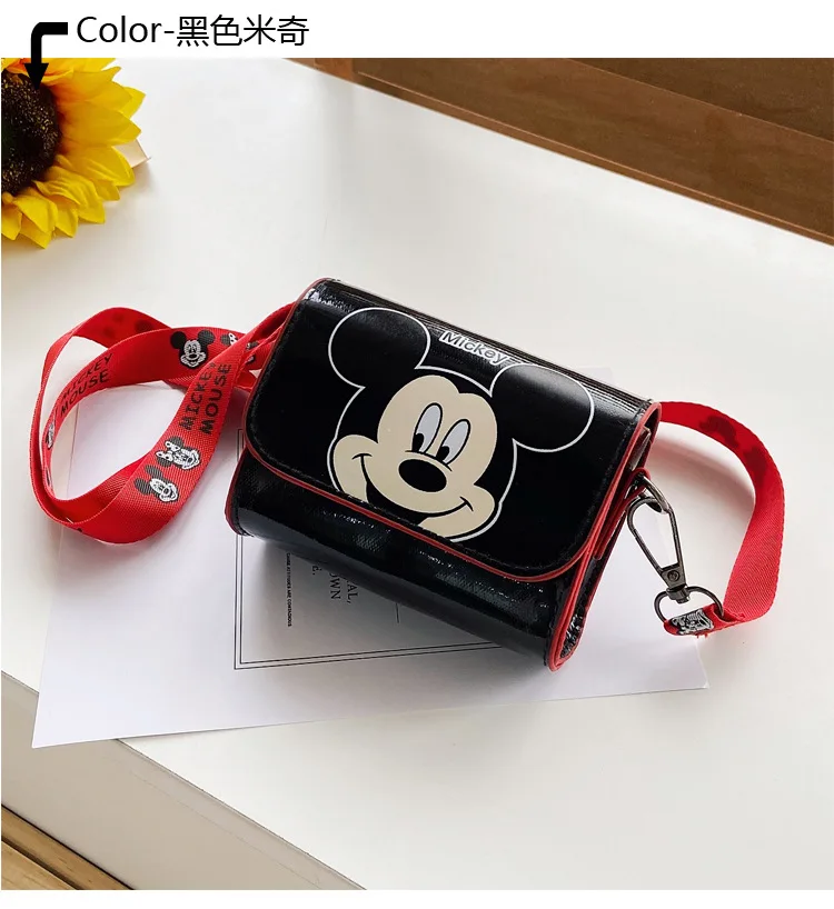 حقائب كتف ديزني ميكي ماوس للفتيات ، حقيبة نسائية ، حقيبة ساعي بريد للأطفال ، محفظة عملات معدنية ، صور كرتون ، لطيفة ، هدايا أنيقة ، جديدة