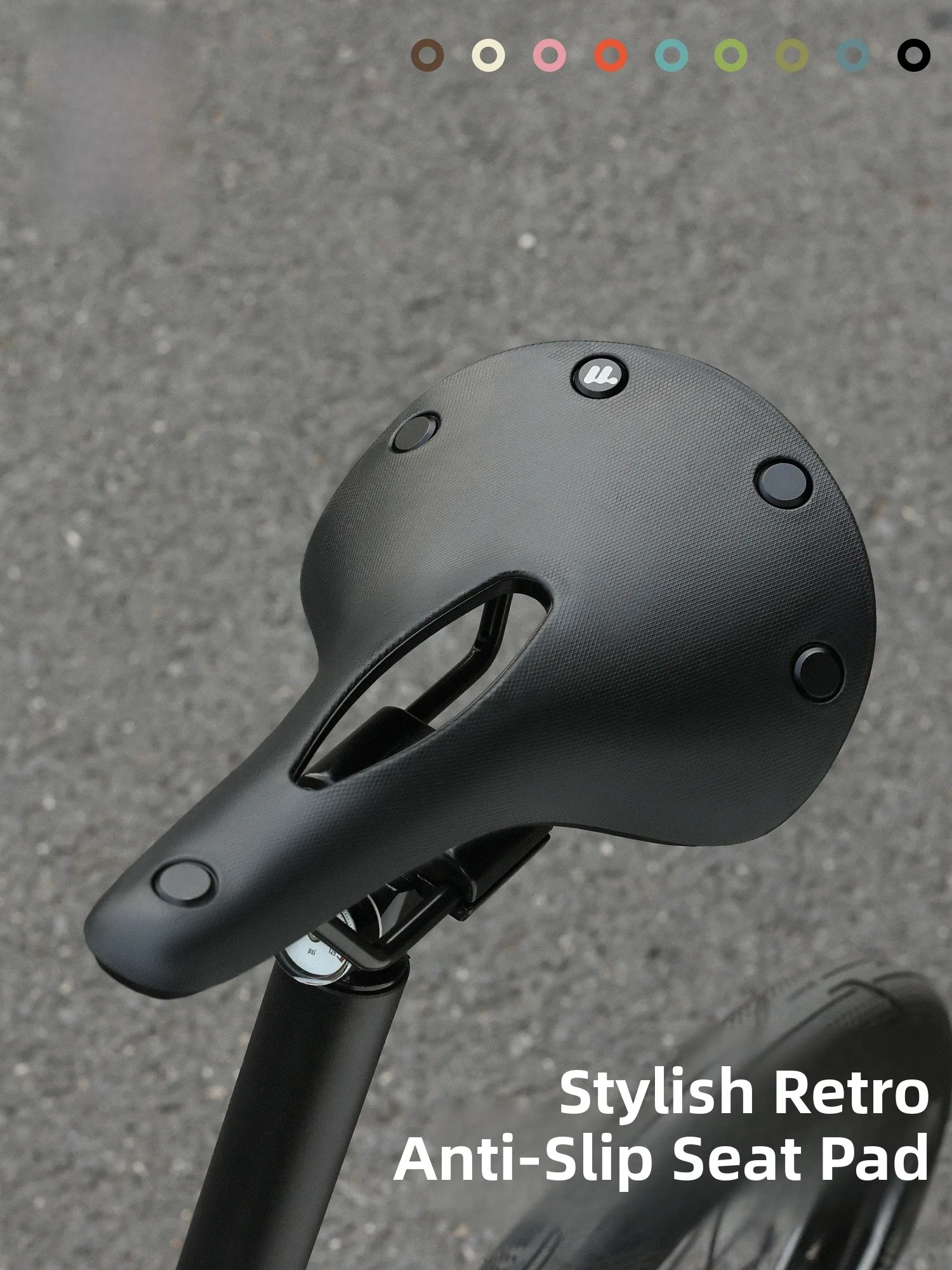west-biking-ヴィンテージ自転車シートクッション-滑り止めカーボンファイバー中空ロードバイク-マウンテンバイク-折りたたみ自転車-小型ホイールサドル