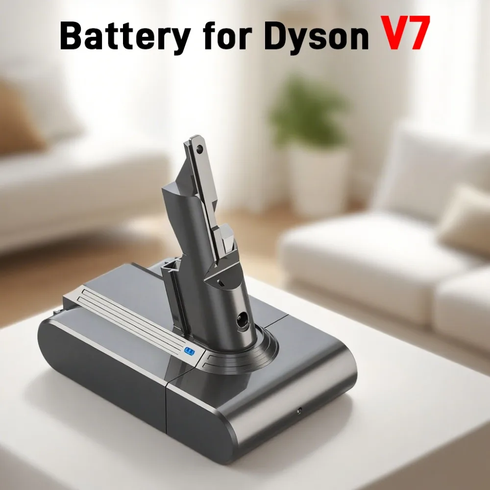 8000mAh V7 Battery for Dyson | Long Life | Fits V7 Animal Absolute Fluffy Motorhead Trigger Mattress Extra Car+Boat Vacuum